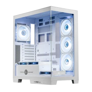 Circle Defender ZX7 BTF White Mid-Tower Gaming Cabinet – High Airflow, Tempered Glass, USB 3.0, ATX Support