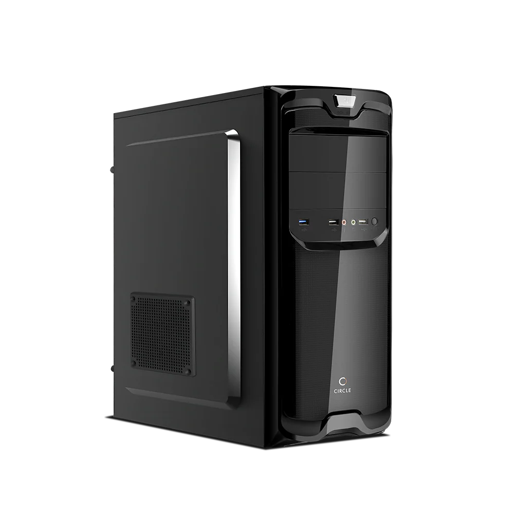 Circle Desire D1 3.0 Micro-ATX CPU Cabinet With Power Suppply– Full-Size Tower, USB 3.0 – Black