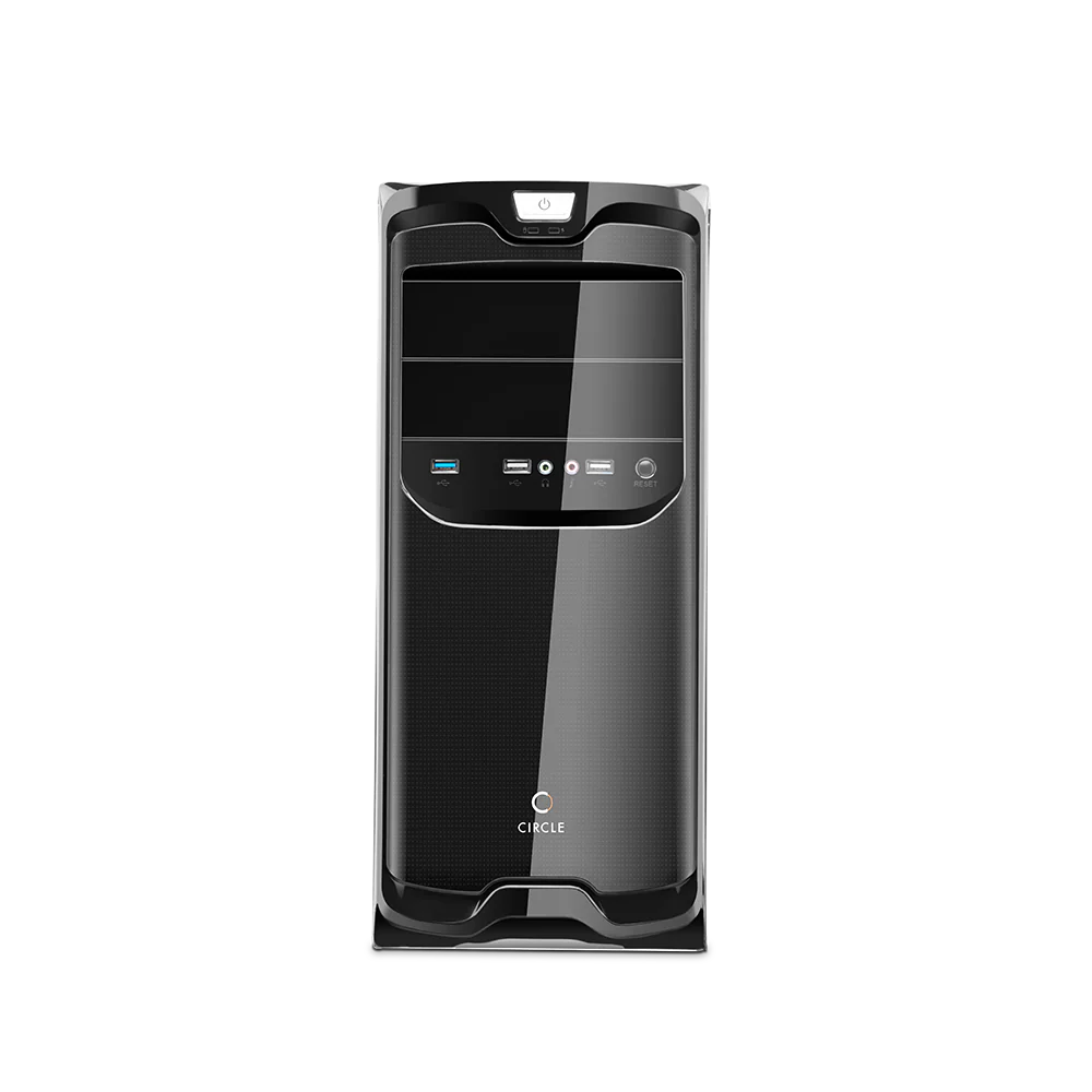 Circle Desire D1 3.0 Micro-ATX CPU Cabinet With Power Suppply– Full-Size Tower, USB 3.0 – Black - Image 3