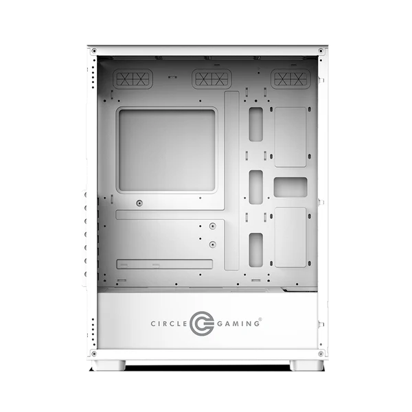 Circle Eliminator X5 White Type-C Mid-Tower Gaming Cabinet – Tempered Glass, ARGB Front, USB 3.0 + USB Type-C - Image 6