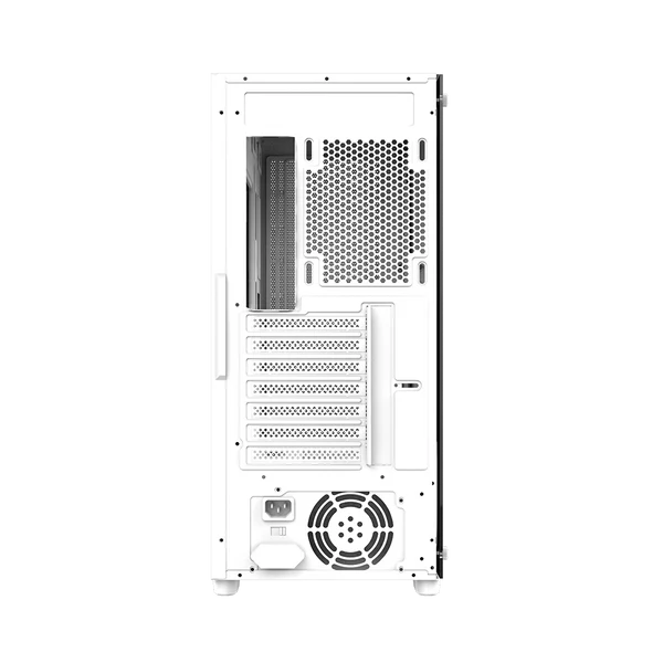 Circle Eliminator X5 White Type-C Mid-Tower Gaming Cabinet – Tempered Glass, ARGB Front, USB 3.0 + USB Type-C - Image 4