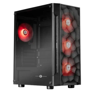Circle Gladius M3 ARGB Gaming Cabinet – Tempered Glass, ARGB Front, USB 3.0 + USB Type-C – Black