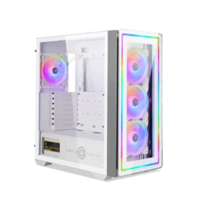 Circle Infernova ZX ARGB Mid-Tower Gaming Cabinet – Aggressive ARGB Front, Tempered Glass, USB 3.0, ATX Support