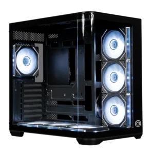 Circle Lucid AX Curve Black Mid-Tower Gaming Cabinet – Curved Front, Tempered Glass, USB 3.0, ATX Support