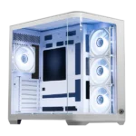 Circle Lucid AX Curve White Mid-Tower Gaming Cabinet – Curved Front, Tempered Glass, USB 3.0, ATX Support
