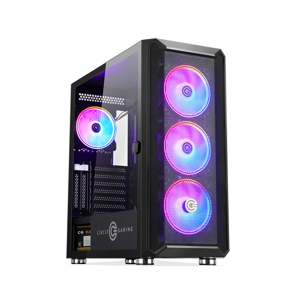 Circle Stealth B1 ARGB Mid-Tower Gaming Cabinet – Tempered Glass, ARGB Lighting, USB 3.0 – Black - Image 5