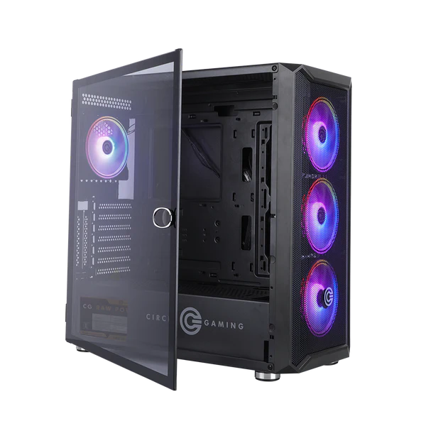 Circle Stealth B1 ARGB Mid-Tower Gaming Cabinet – Tempered Glass, ARGB Lighting, USB 3.0 – Black - Image 6