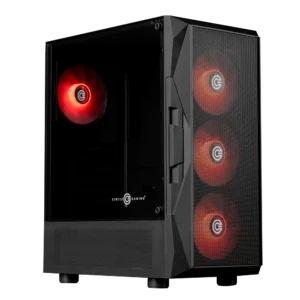 Circle Xtender X4 ARGB ATX Gaming Cabinet – Tempered Glass, ARGB Front, USB 3.0 + USB Type-C – Black