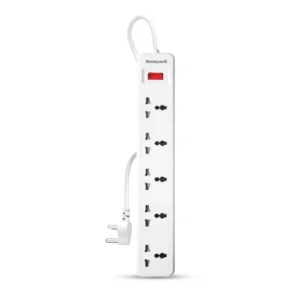 Honeywell 5 Socket Extension Board | Multi Plug Power Strip | 2m Cable | Home & Office Use