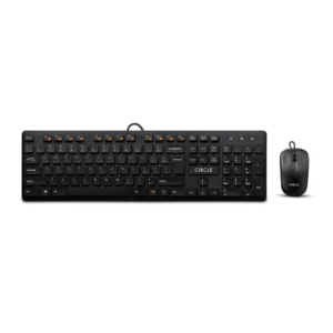 Circle Gaming C43 Slim Multimedia Keyboard & Mouse Combo (Black)