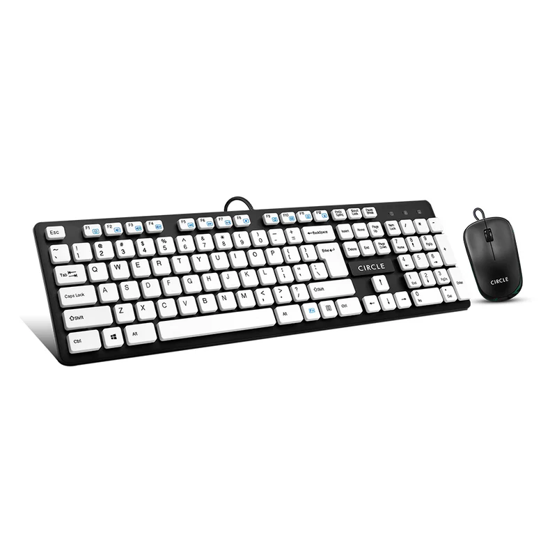 Circle Gaming C43 Slim Multimedia Keyboard & Mouse Combo (White) - Image 2