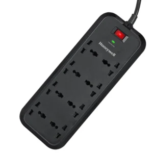 Honeywell 8 Socket Surge Protector | Master Switch | Surge Protection | 1.8m Cable | Spike Guard (Black)