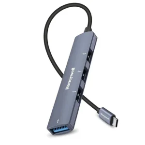 Honeywell Momentum Type-C to 4 Port USB Hub (1x USB 3.0 + 3x USB 2.0) with 30cm Cable | Up to 5Gbps Plug & Play