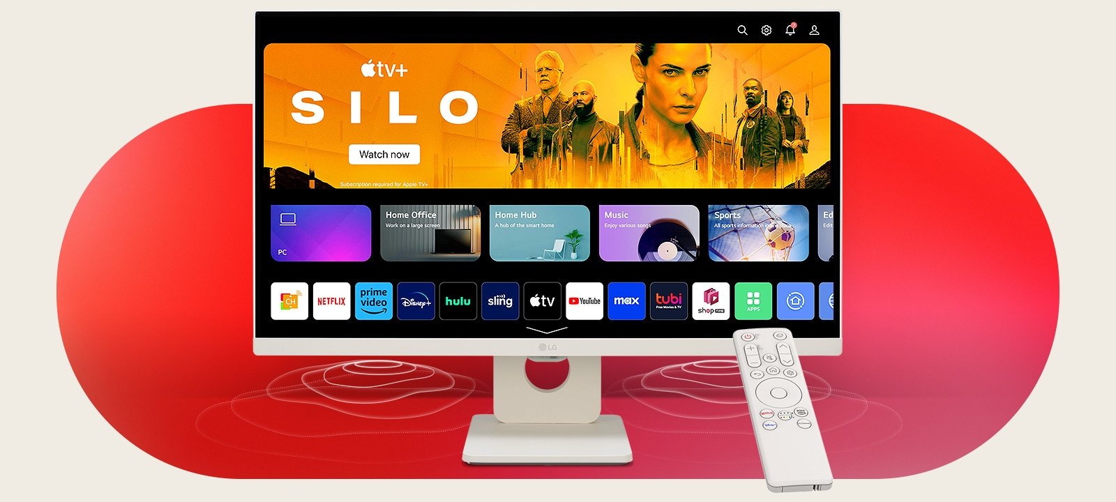 LG 25SR50F-W 24.5″ Full HD IPS Smart Monitor – webOS 23, Built-in Speakers, AirPlay2 + Bluetooth - Image 3